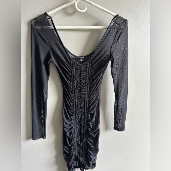 Fashion Nova Black Sheer Mini Dress - Picture 2 of 4